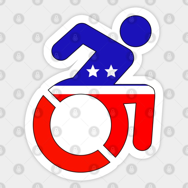 Politically Disabled Sticker by RollingMort91